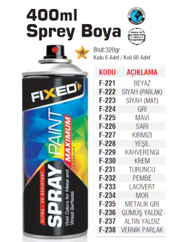 SGS SPREY BOYA FIXED ALTIN YALDIZ F-237 400ML 