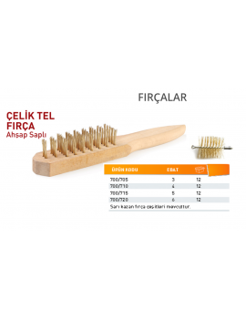 DOĞUŞ ÇELİK TEL FIRÇA AHŞAP SAP NO:4 