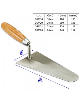 SAİT DEMİRCİ SIVA MALASI AHŞAP SAPLI (çelik) No : 18