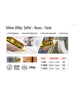 SGS FIXED F-280 SİLİKON ŞEFFAF 280GR..