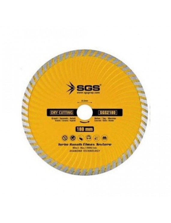 SGS2115 TURBO TEPSİ KANALLI ELMAS MERMER KESİCİ 115mm