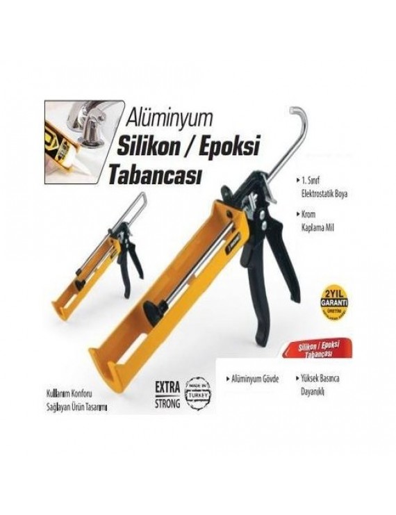 SGS272 SİLİKON TABANCASI  ALÜMİNYUM(SARI-SİYAH) 