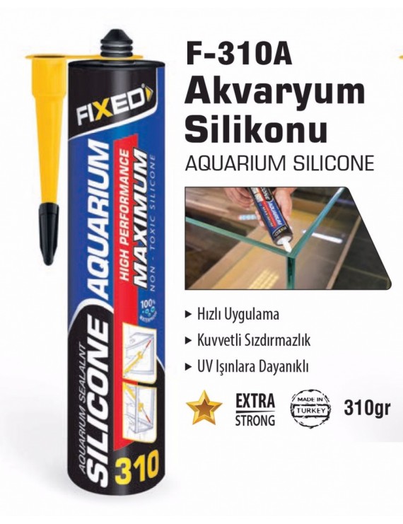 Sgs Fıxed F-310A Süper Sızdırmaz Akvaryum Silikonu 310gr..