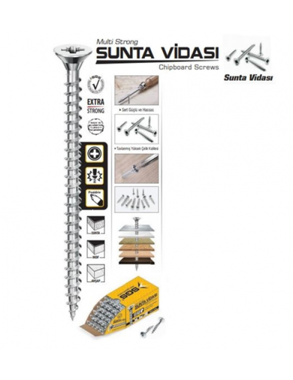 SGS8056 SUNTA VİDASI 5x50 MM (200 ADET)