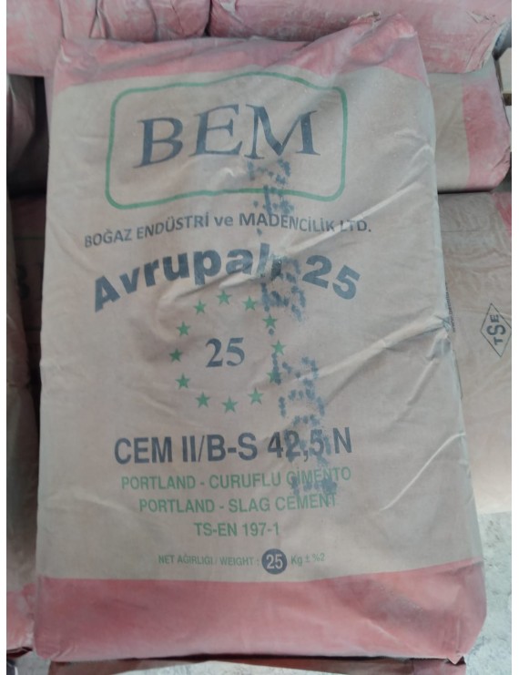 BEM ÇİMENTO SİYAH 25KG AVRUPALI